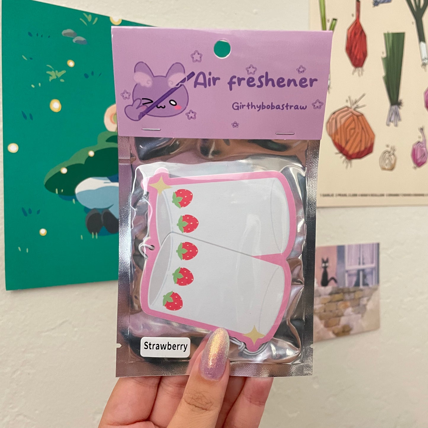 nana strawberry glasses air freshener