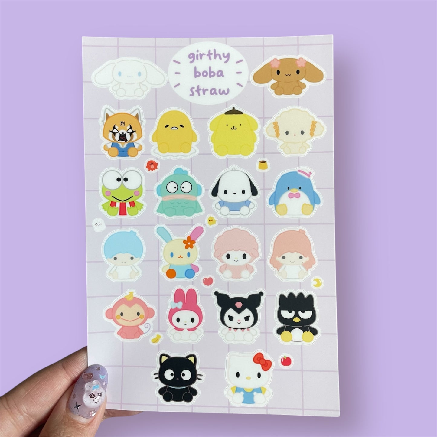 cuties sticker sheet