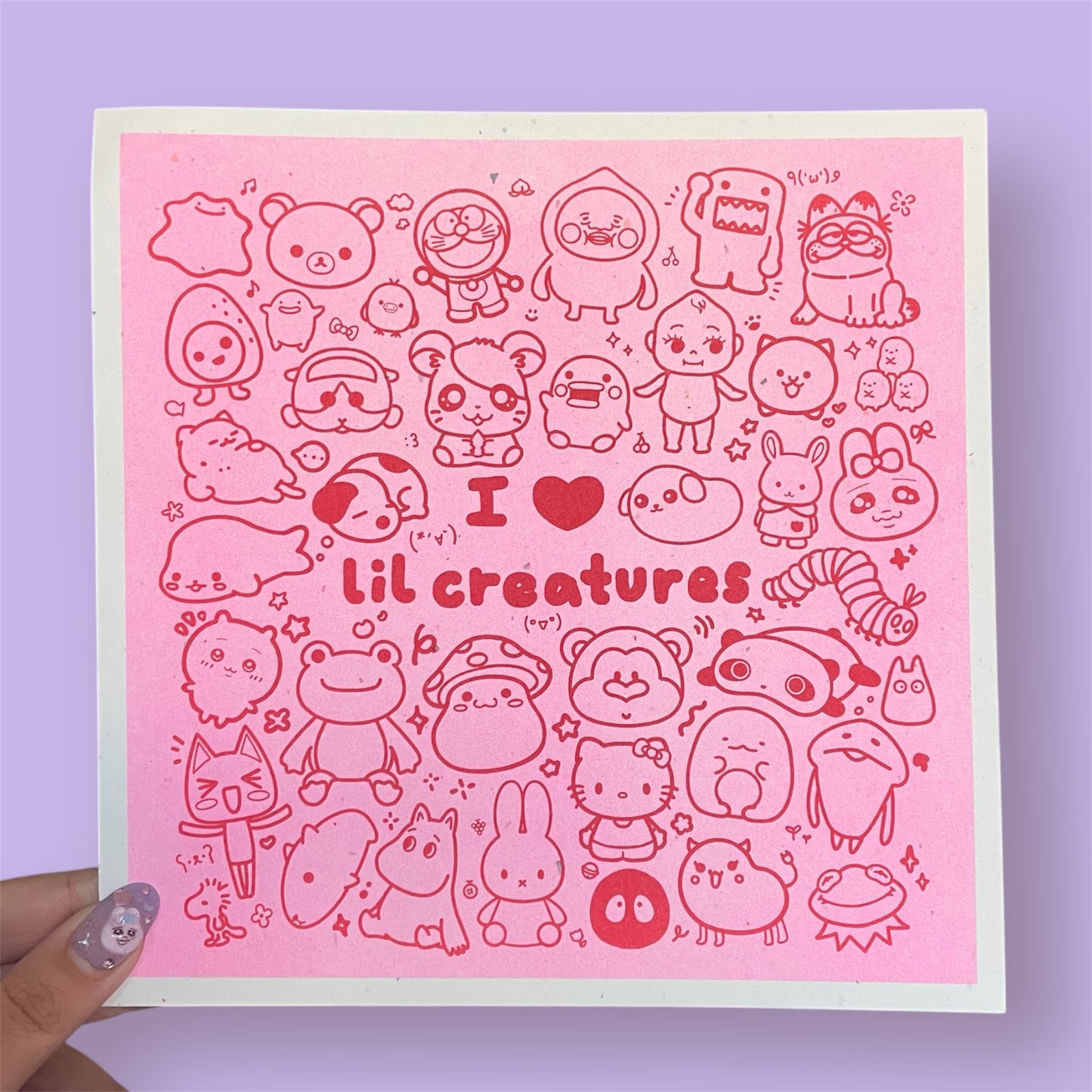 I love lil creatures riso print