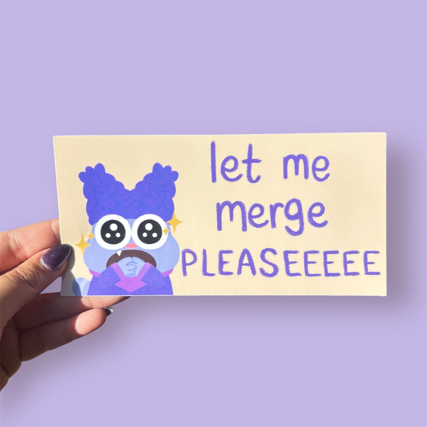 let me merge please bumper sticker