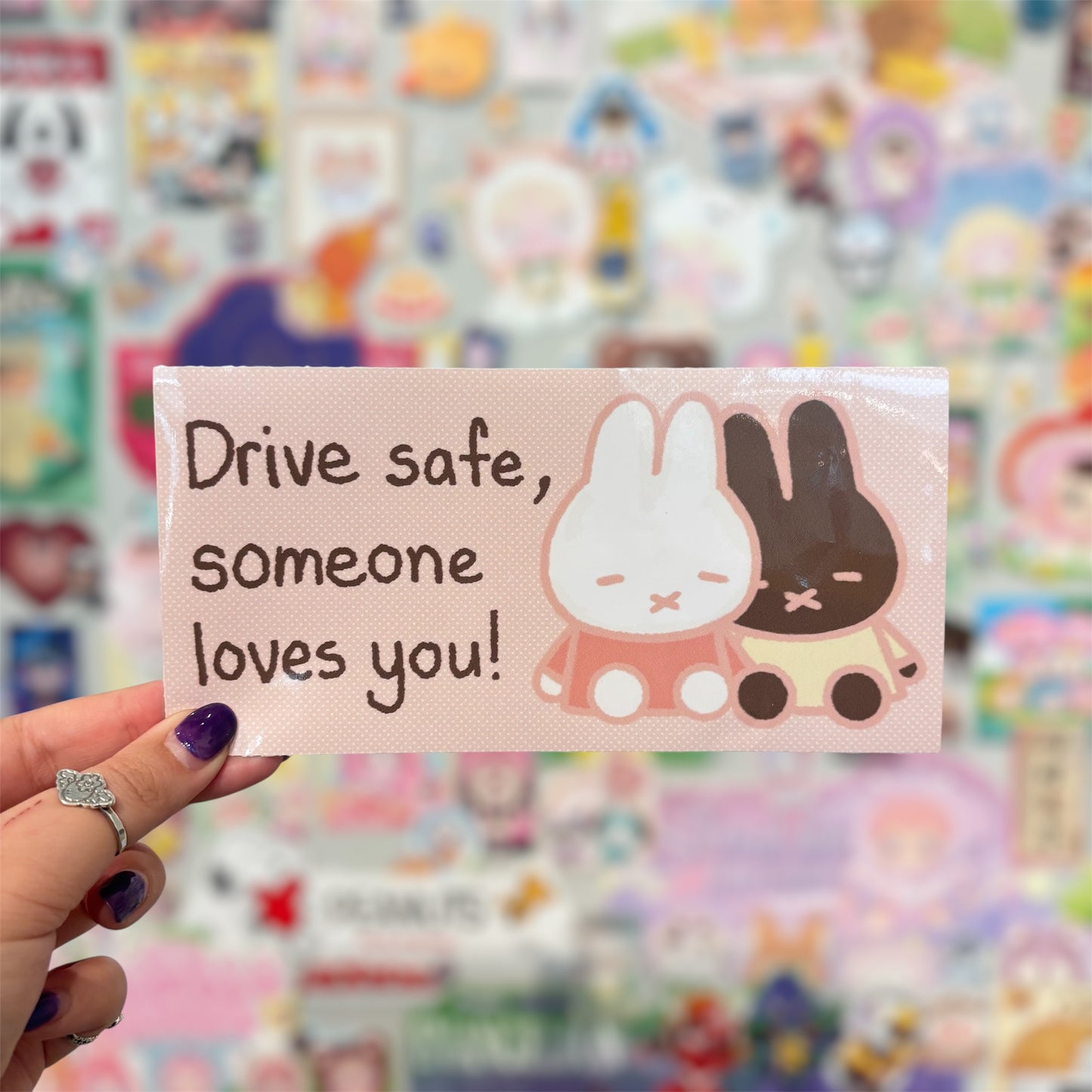 miffy x melanie bumper sticker