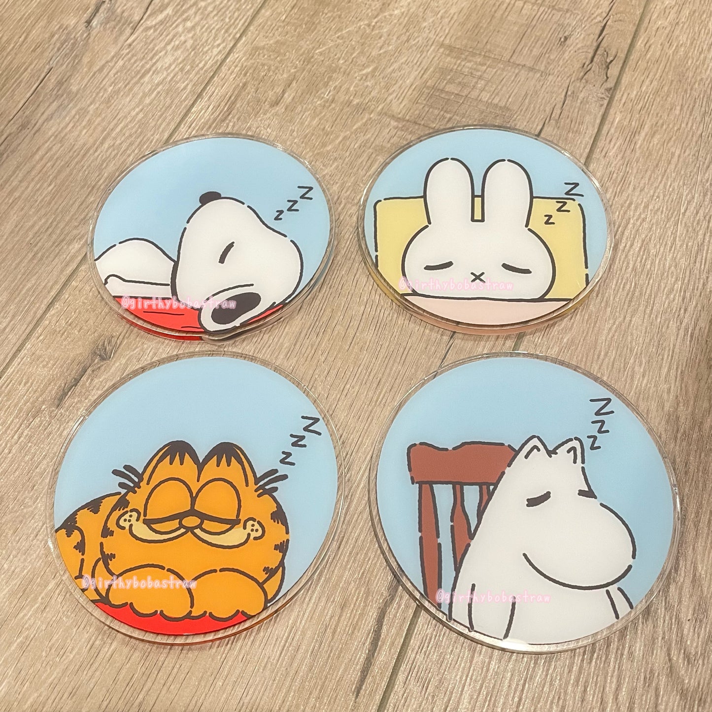 cozy acrylic coasters