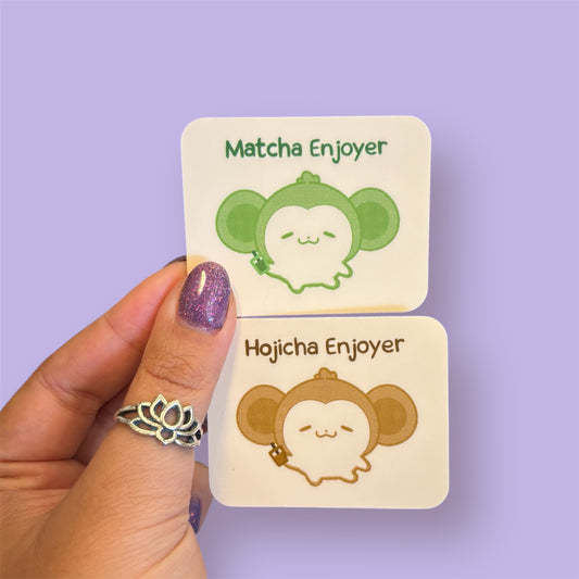 matcha / hojicha enjoyer sticker