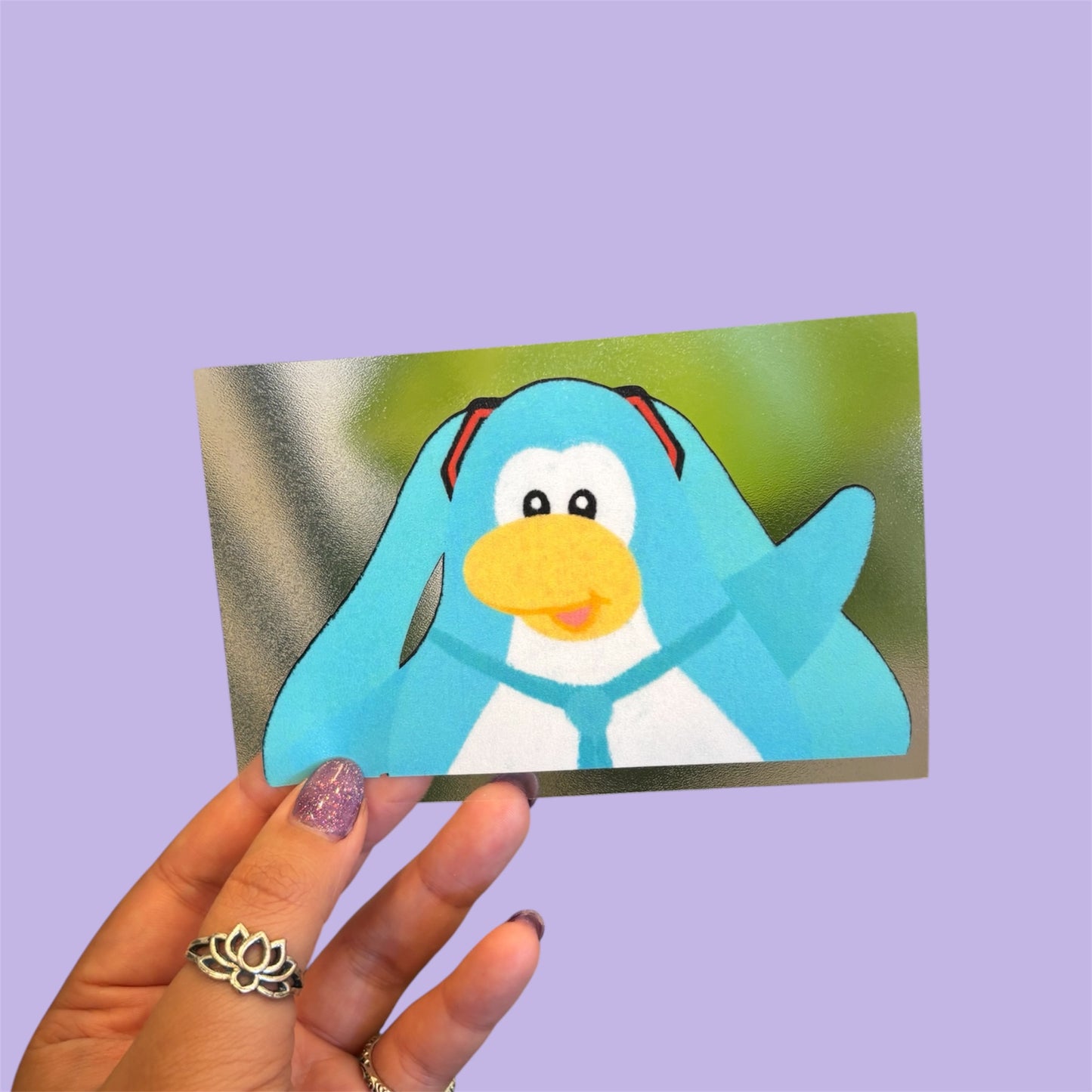 club penguin hatsune miku peeker sticker