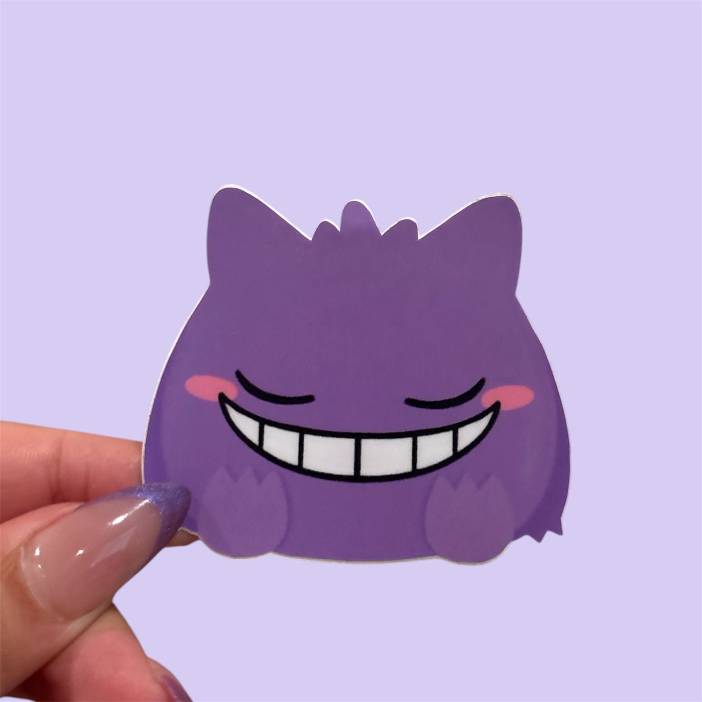 sleepy purple ghost sticker