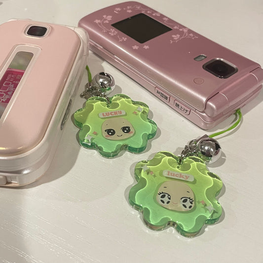 Lucky clover phone charm