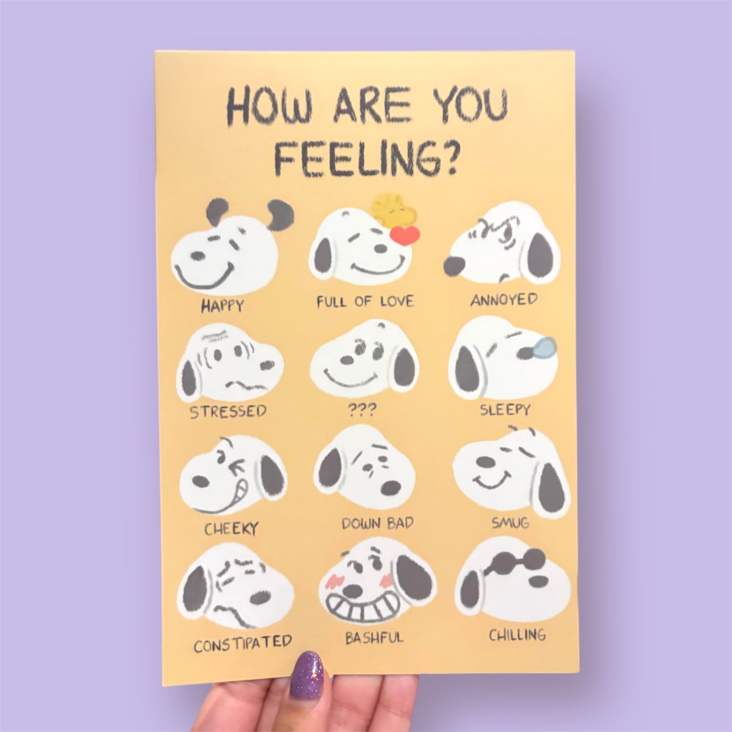 how are you feeling snoopy print