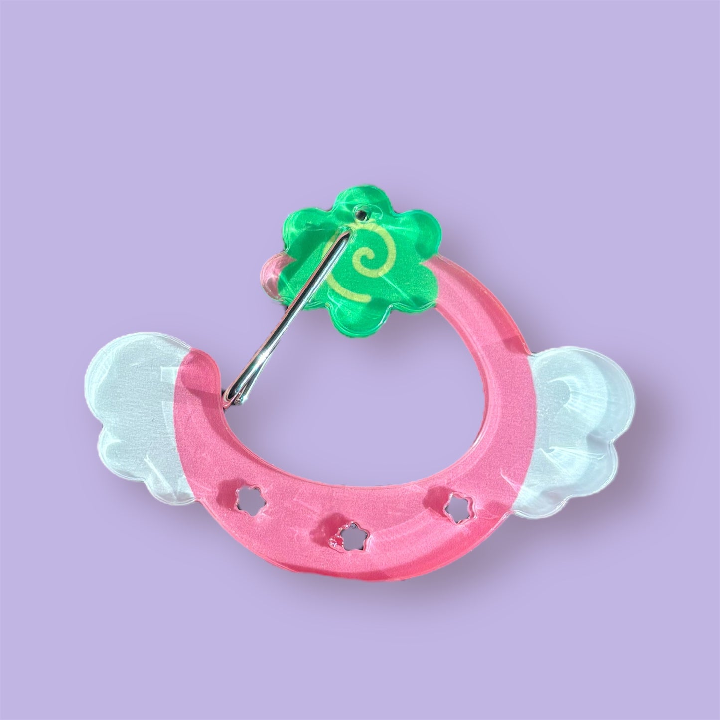 happy berry acrylic carabiner
