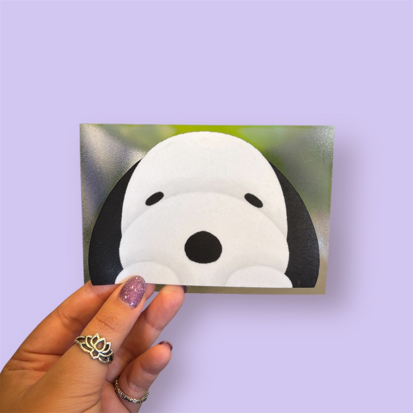 Snoopy peeker sticker