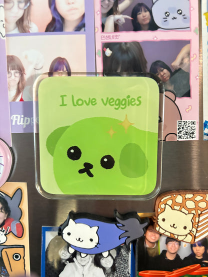 i love veggies mameshiba magnet
