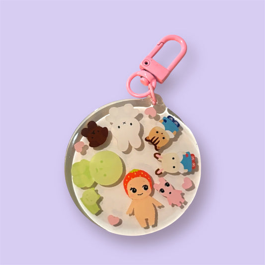 trinkets circle keychain