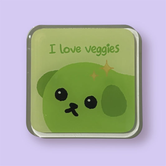 i love veggies mameshiba magnet