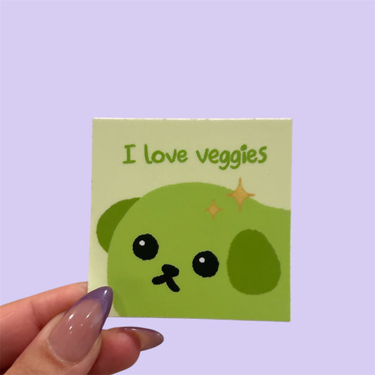 i love veggies mameshiba sticker
