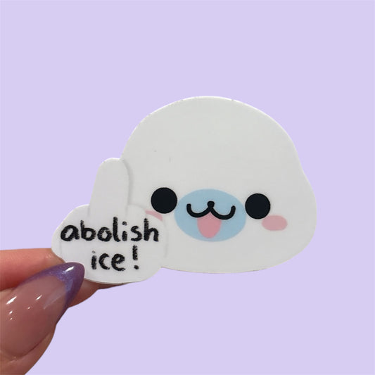 abolish ice mamegoma sticker