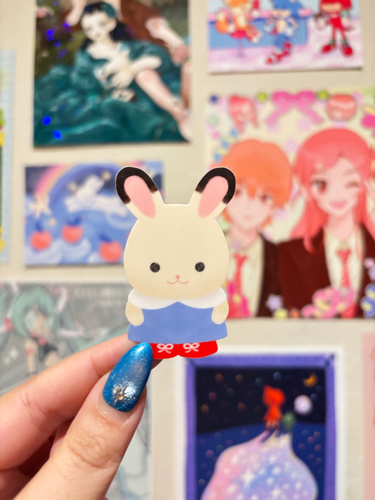 calico bunny sticker