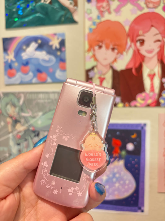world's biggest hater phone charm