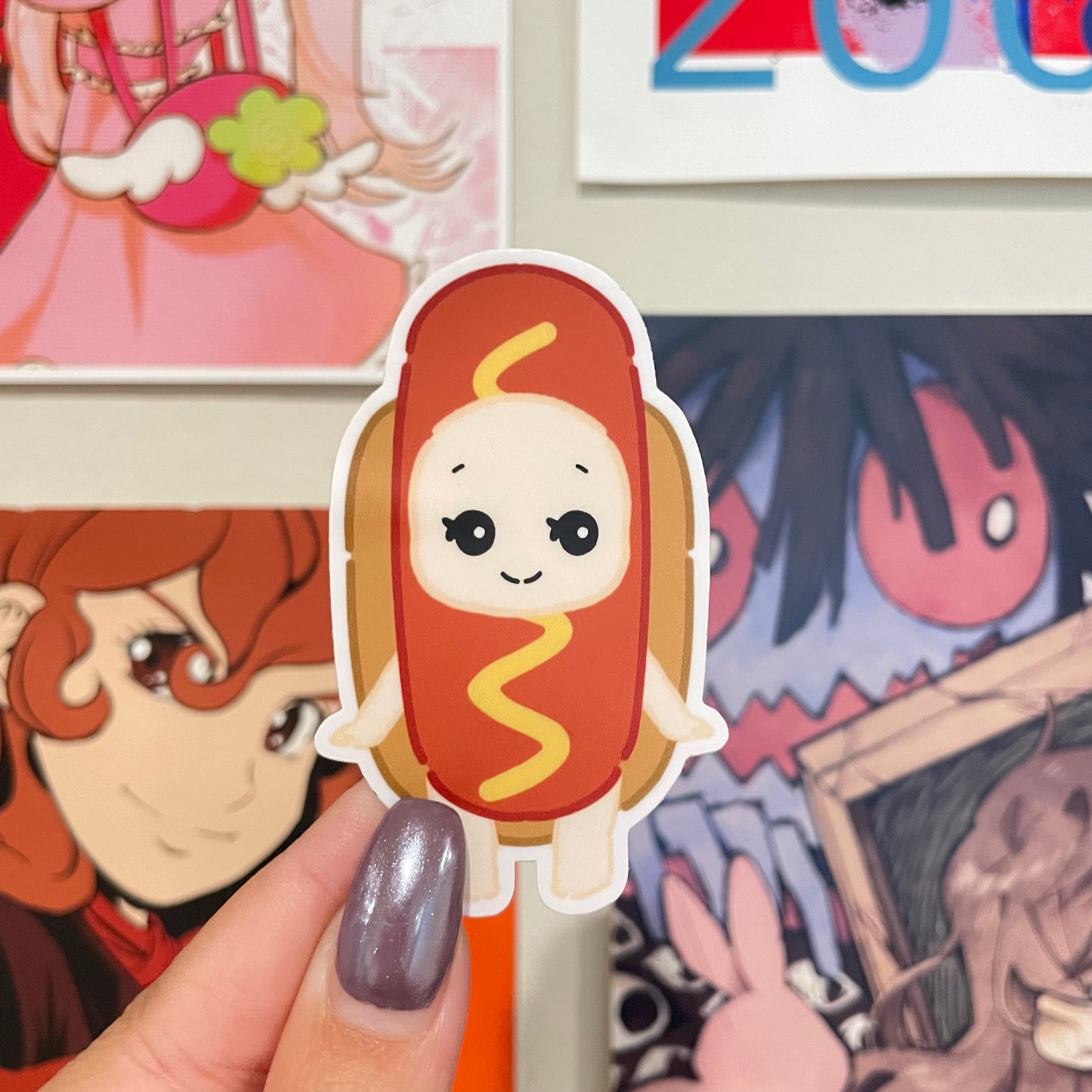 Hot Dog Kewpie sticker