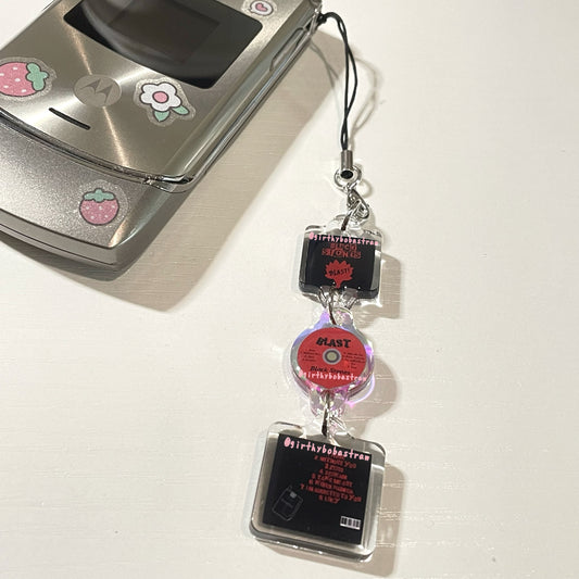 Black Stones CD phone charm