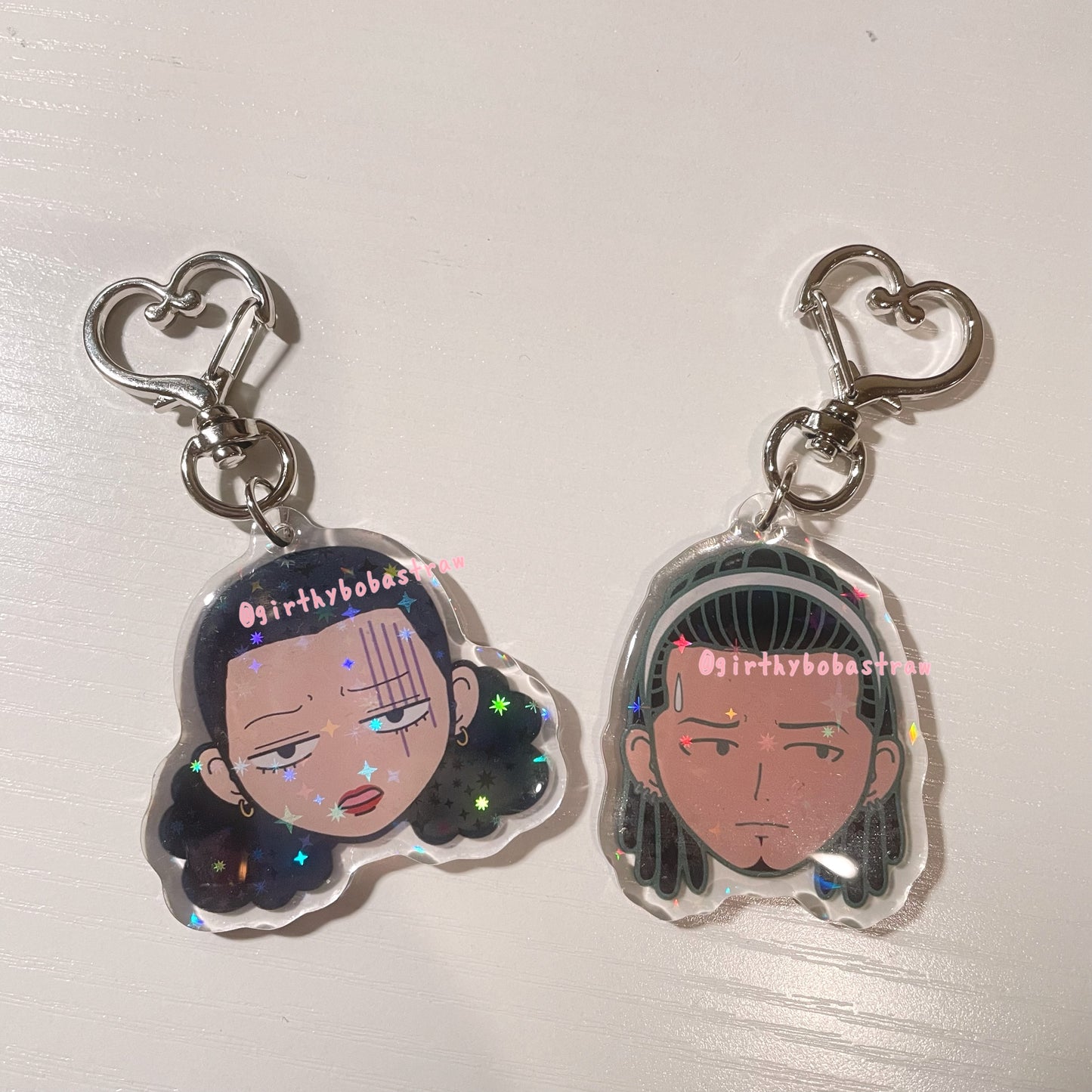 Nana Anime Junko and Kyosuke keychain