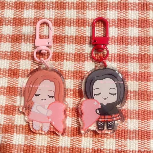 Nana + Hachi best friends keychains